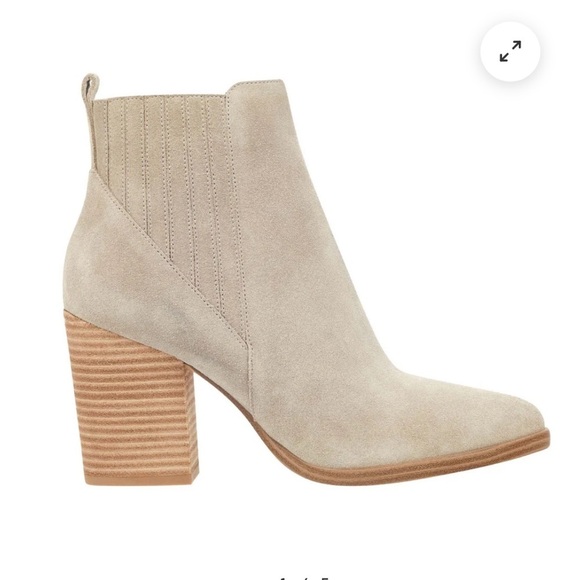 Marc Fisher Alva Bootie Women's Tan Suede Ankle Boots - Picture 1 of 14
